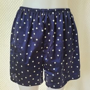 Navy Blue with Polka-dot Sleep Shorts
